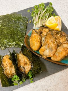 牡蠣の磯辺焼き♪海苔で巻き巻き-レシピのメイン写真