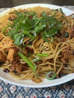 スパゲティ・鶏肉と白菜の中華炒め-レシピのメイン写真