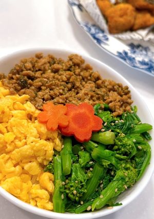 春香る♪蕗の薹と菜の花の3色そぼろ丼-レシピのメイン写真