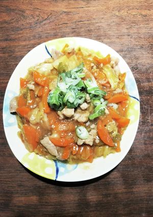 肉野菜の和風減塩醤油餡掛け-レシピのメイン写真