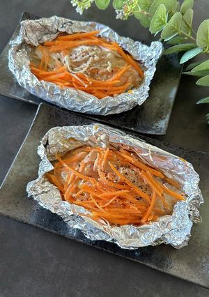 簡単絶品【鮭の味噌マヨホイル焼き】-レシピのメイン写真