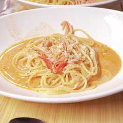 A picture of 【材料4つ】簡単激安カニ風クリームパスタ.