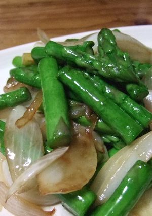 アスパラと新たまねぎのバターしょうゆ-レシピのメイン写真