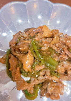 舞茸とピーマン🫑豚肉のバタポン酢炒め🌟-レシピのメイン写真