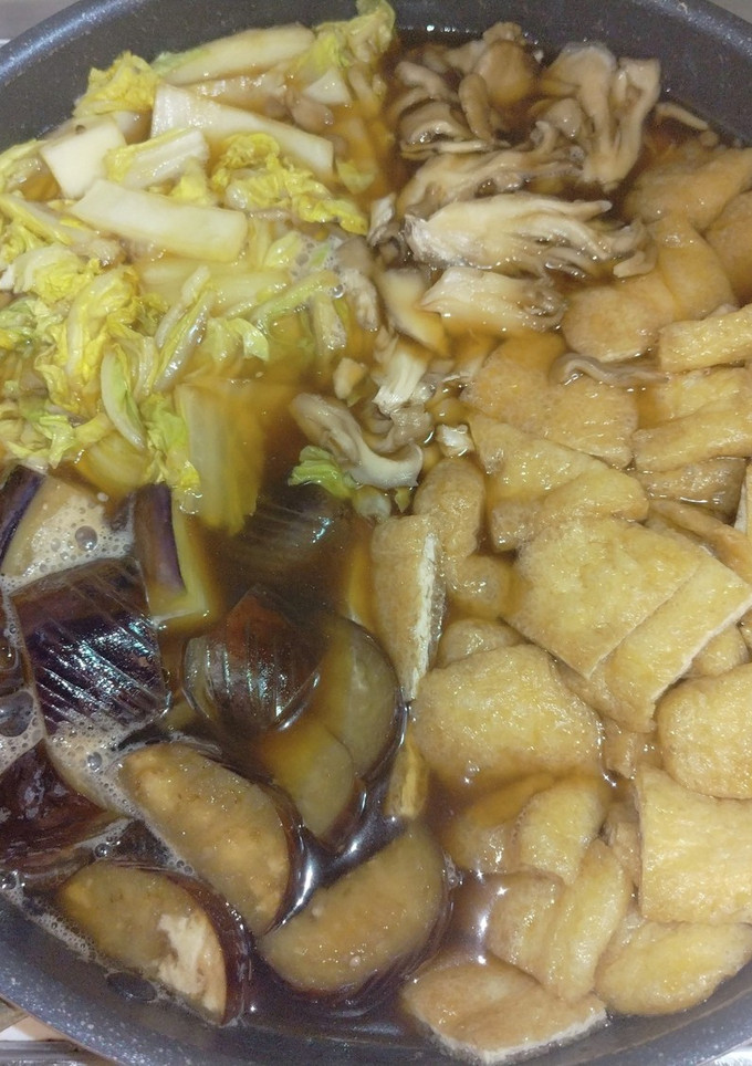 茄子油揚げ白菜舞茸の煮物-レシピのメイン写真