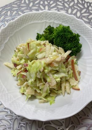 【簡単副菜】キャベツとりんごのサラダ-レシピのメイン写真