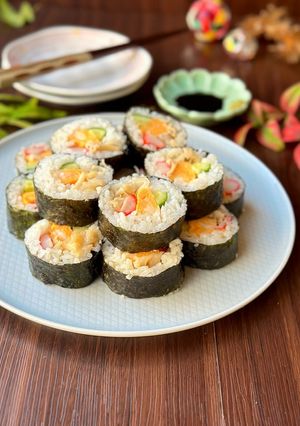 【お正月】ホホホタケの太巻き寿司-レシピのメイン写真