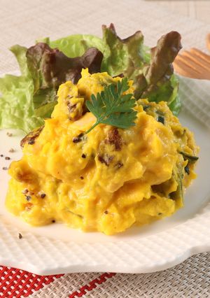 介護食　かぼちゃとレーズンのサラダ-レシピのメイン写真
