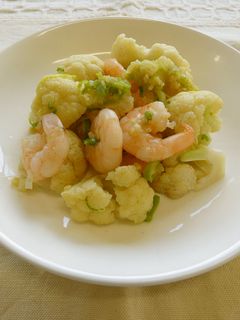 カリフラワーとえびの中華炒め-レシピのメイン写真