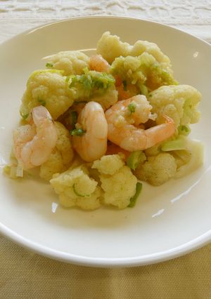 カリフラワーとえびの中華炒め-レシピのメイン写真