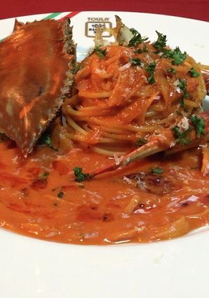 Xmasに渡り蟹のトマトクリームパスタ♡-レシピのメイン写真