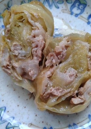 バラ肉でロールキャベツ-レシピのメイン写真