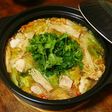 鶏胸肉と白菜と春雨とえのきのサテトム鍋