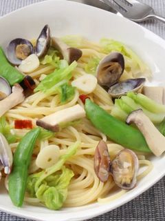春キャベツとアサリの塩麹ペペロンチーノ-レシピのメイン写真
