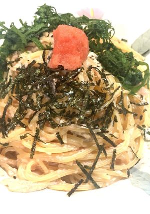 たらことキノコとバターの美味しいパスタ♪-レシピのメイン写真