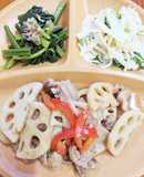 ☆旬を味わう☆れんこんと豚肉の甘酢炒め