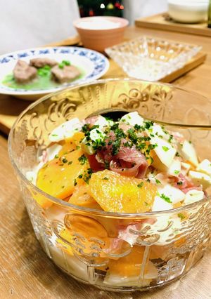 柿とカブの生ハム&クリームチーズ和え-レシピのメイン写真
