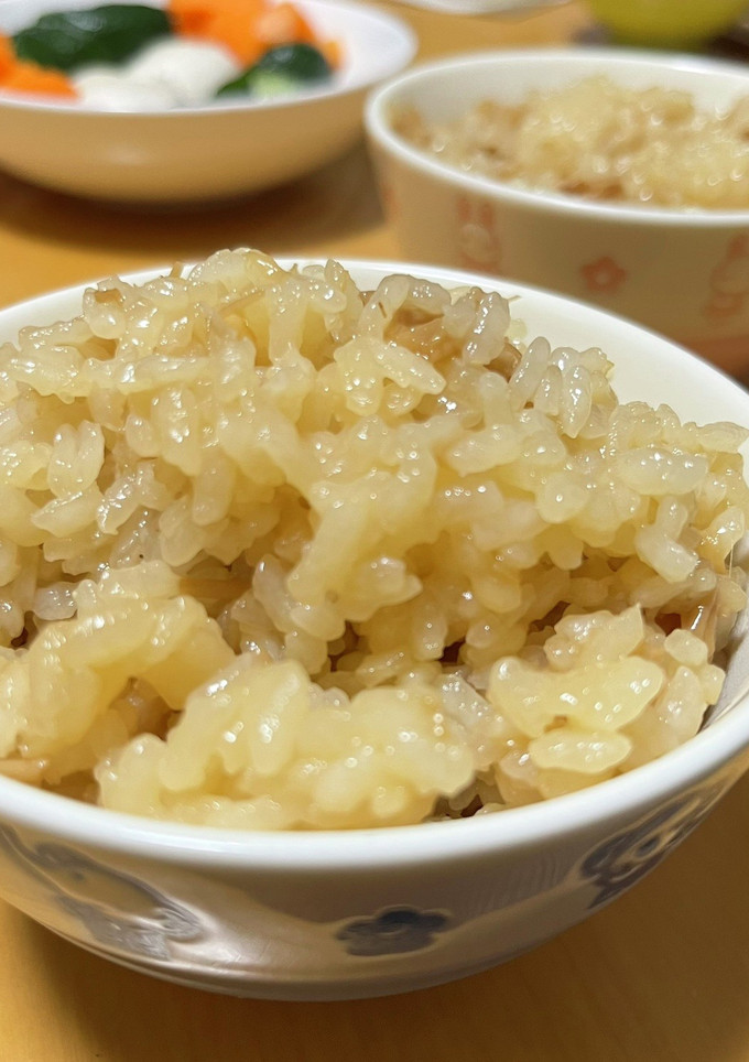 簡単美味しい♫ツナとなめ茸の炊き込みご飯-レシピのメイン写真