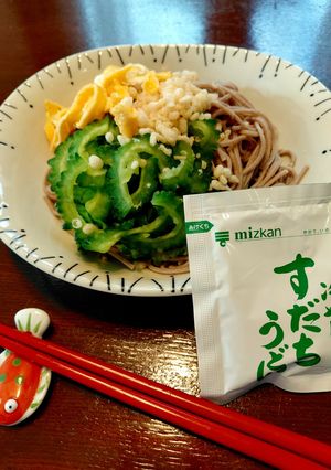 冷やしそばのゴーヤトッピング-レシピのメイン写真
