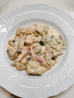 鶏肉と厚切りベーコンしめじのクリーム煮-レシピのメイン写真