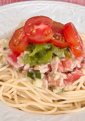 お家にあるもので♡超簡単♡ツナ冷製パスタ-レシピのメイン写真