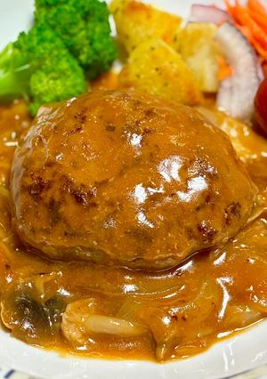 絶品！簡単！柔らか煮込みハンバーグ-レシピのメイン写真