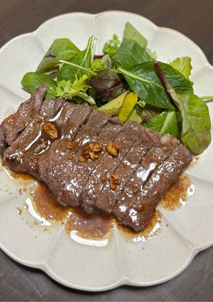 バルサミコソースのガーリックステーキ-レシピのメイン写真