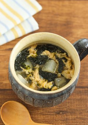 ふわふわ卵♡大根と焼き海苔のかき玉スープ-レシピのメイン写真