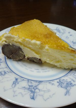 バスクチーズケーキを栗入りで-レシピのメイン写真