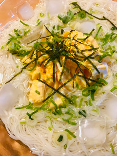 冷製素麺●うす焼き玉子添え-レシピのメイン写真