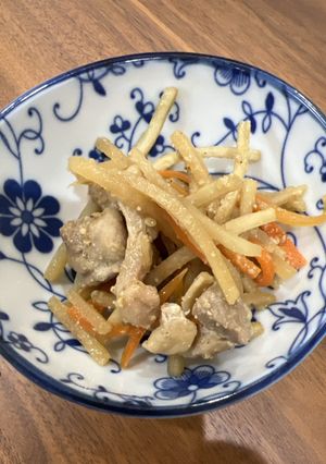 簡単な鶏肉きんぴら-レシピのメイン写真