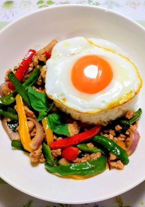 簡単夕飯・昼食!ワンプレートガパオライス-レシピのメイン写真