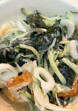 新玉ねぎと生わかめのサラダ-レシピのメイン写真