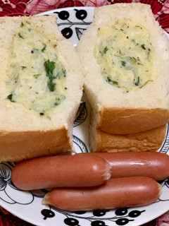 ポケットサンド・間引き菜らっきょうポテト-レシピのメイン写真
