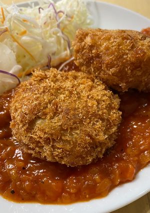 簡単！ナポリタンでコロッケソース-レシピのメイン写真