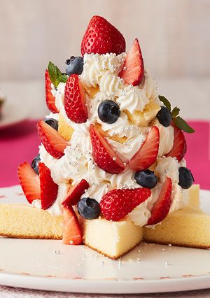 いちごのホワイトツリーケーキ【4号】-レシピのメイン写真