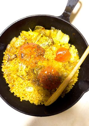 クリスマス・エリンギのトマトパエリア♪-レシピのメイン写真