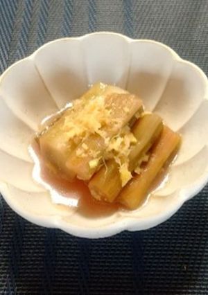 焼きずいきの生姜酢和え-レシピのメイン写真