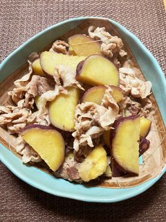 豚コマ肉とさつまいもの煮物-レシピのメイン写真