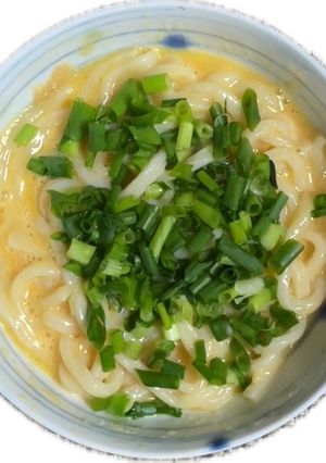 たらバタねぎたまうどん -レシピのメイン写真