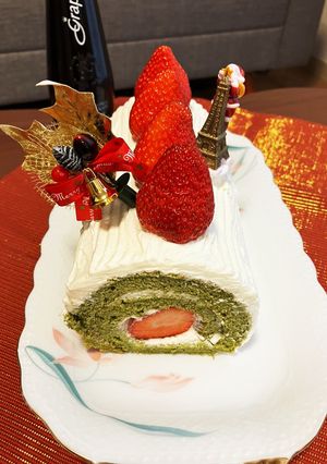 抹茶のブッシュドノエル-レシピのメイン写真