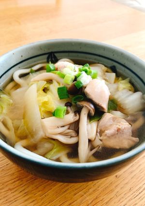 超簡単であったか＊鶏だしうどん-レシピのメイン写真