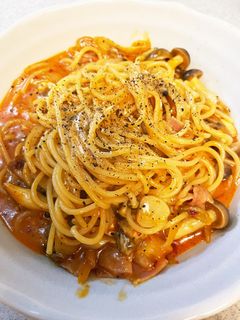 キムチクリームスパゲッティ-レシピのメイン写真