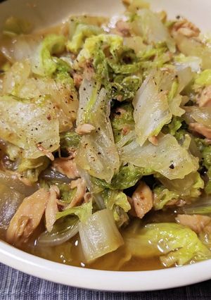 白菜とツナの煮物-レシピのメイン写真