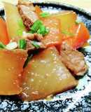 豚肩ロースと大根の素早くこってり煮