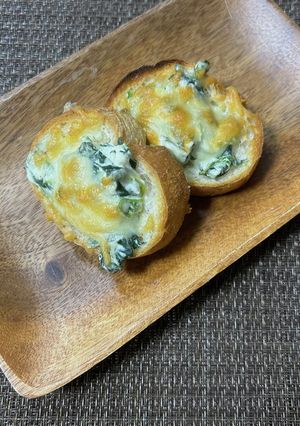 チーズほうれん草のバケット焼き-レシピのメイン写真