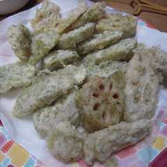 รูปของ レンコンの磯辺揚げ