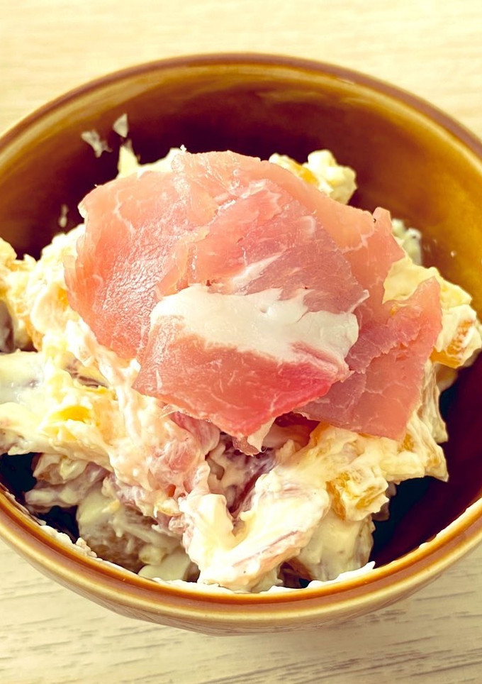柿と生ハムのクリームチーズ和え-レシピのメイン写真