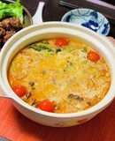 出汁から作る豆乳トマトチーズ鍋