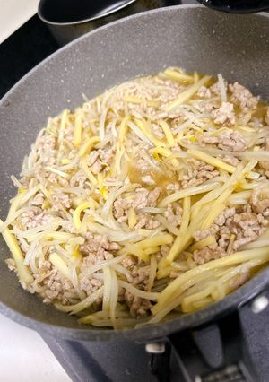 ひき肉と筍もやしあんかけ-レシピのメイン写真